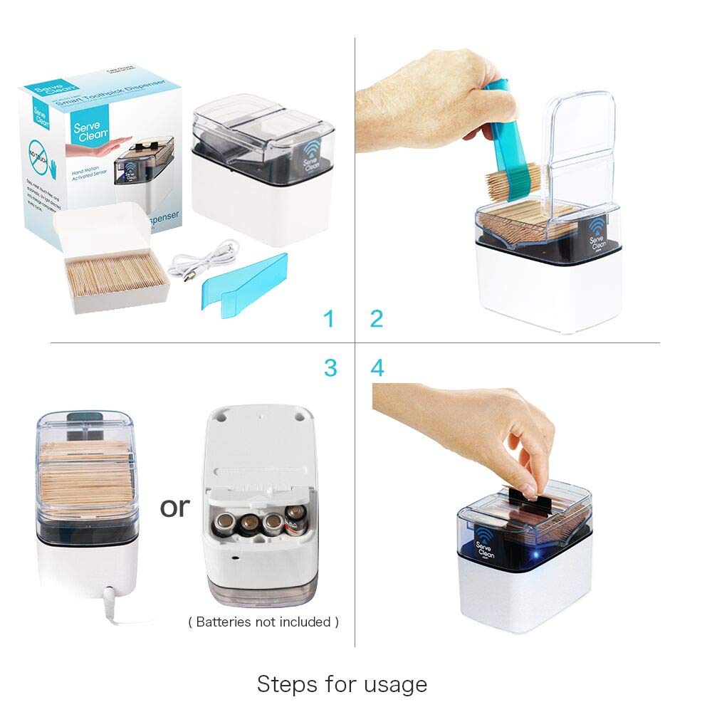 Serve Clean comparaison d'échelle montrant taille et capacité du distributeur