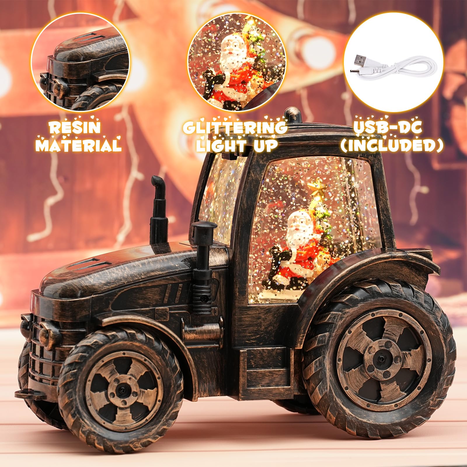 Seschrist gros plan sur peinture du tracteur montrant finition résine durable