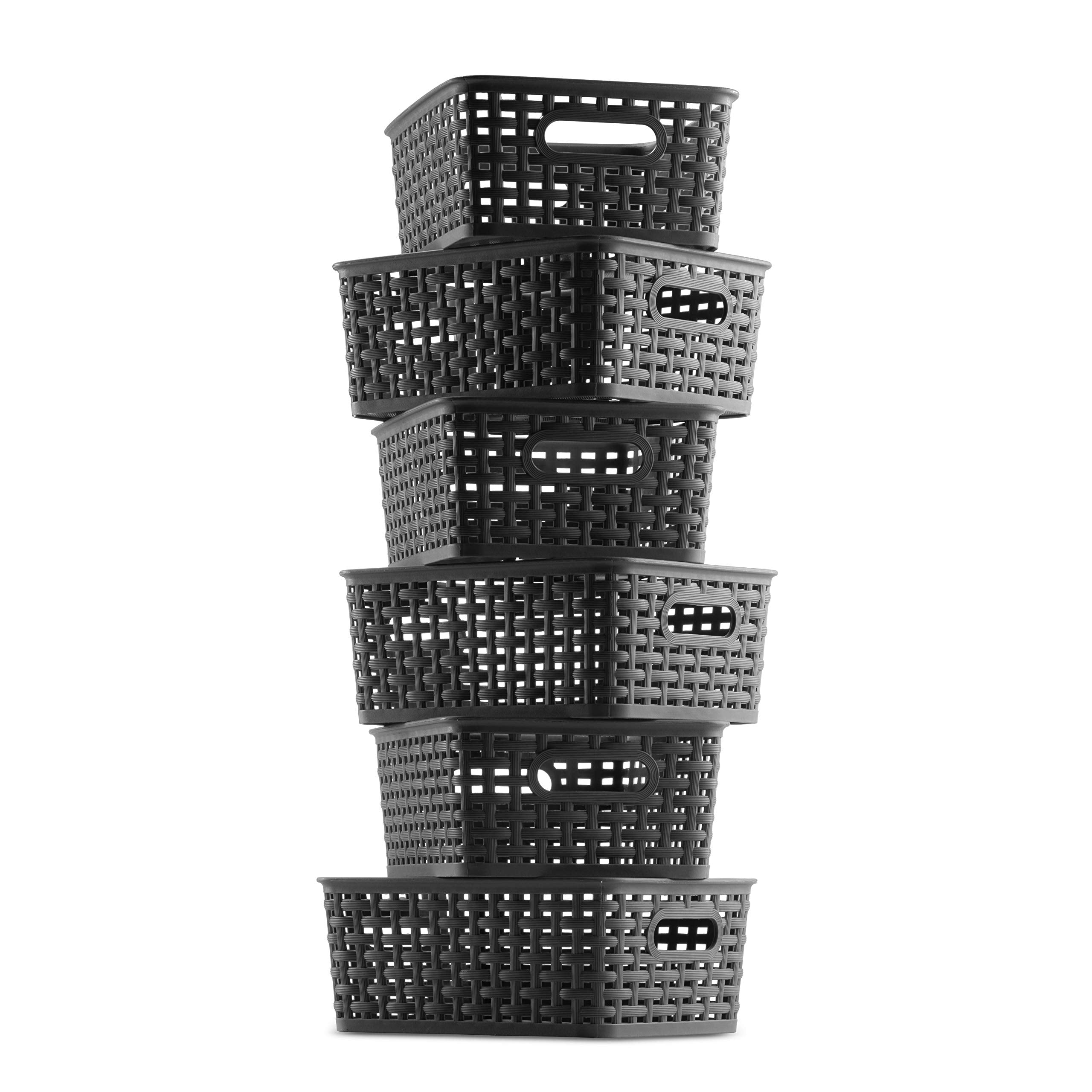 Seseno plusieurs paniers empilés pour rangement compact, gain de place visible