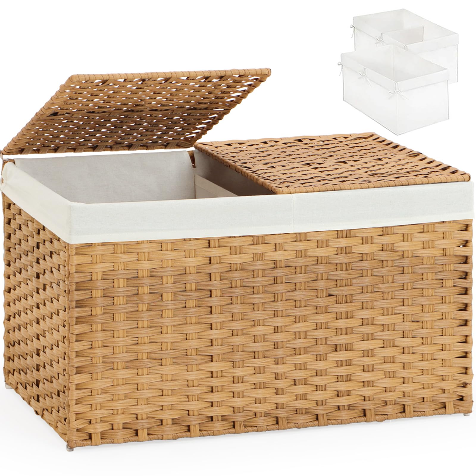 SETVSON panier face avant élégant naturel pour organiser la maison