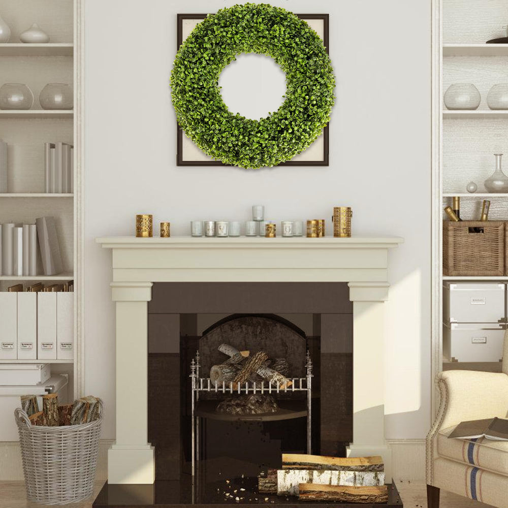 SEVENLOVE couronne suspendue sur porte d'entrée style farmhouse