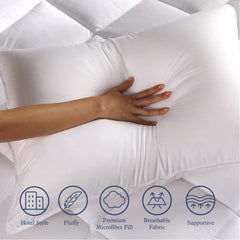 Seward Park oreillers sur un lit double, tenue décorative et soutien confortable