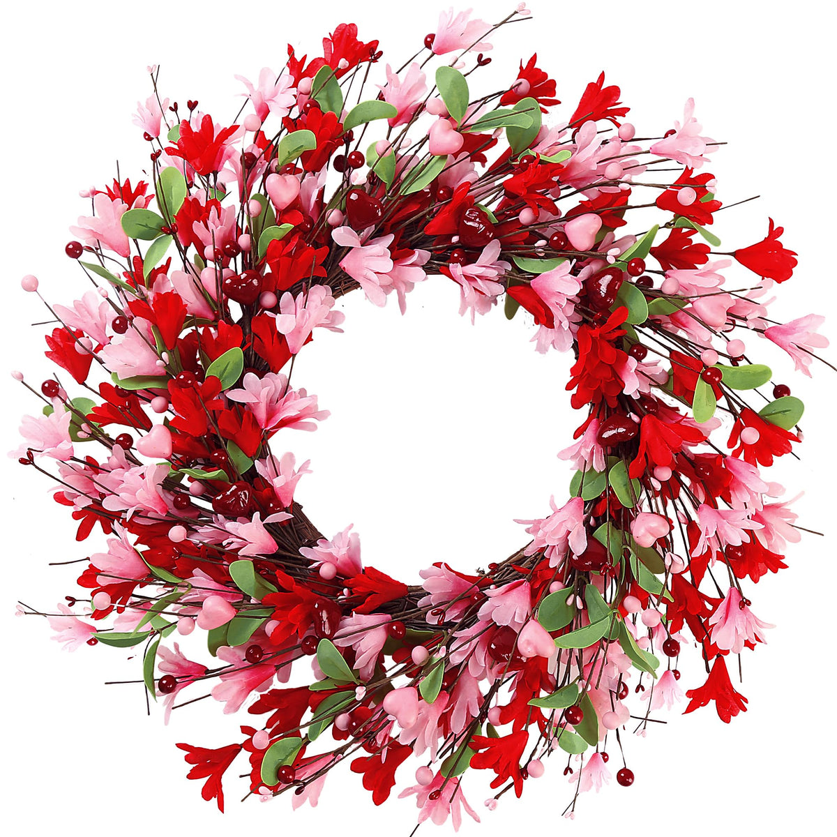 Sggvecsy couronne sur porte d’entrée apportant charme romantique