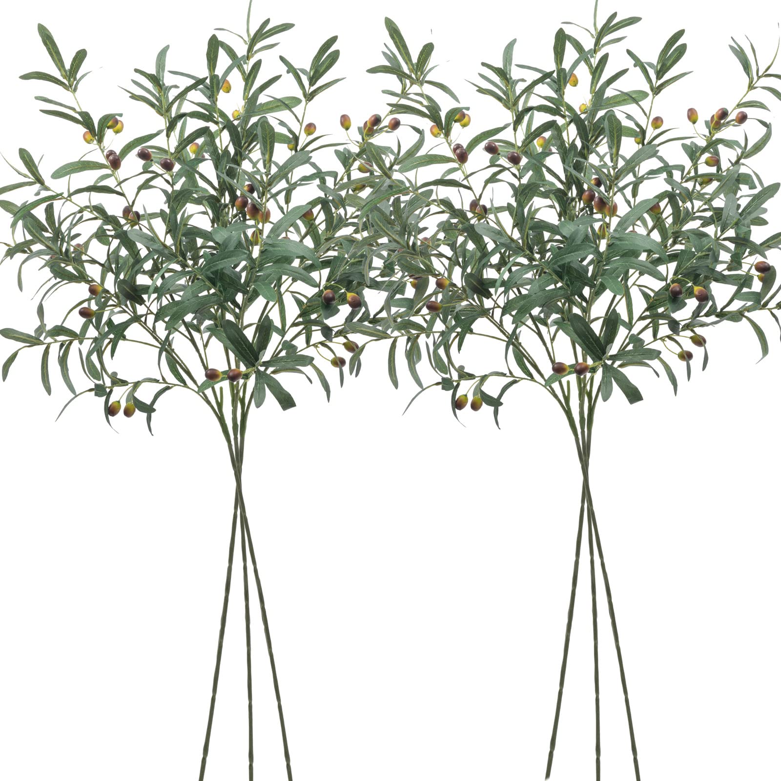 SHACOS branches d'olivier pack de 6 vue frontale pour décoration durable