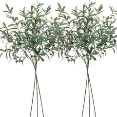 SHACOS branches d'olivier pack de 6 vue frontale pour décoration durable