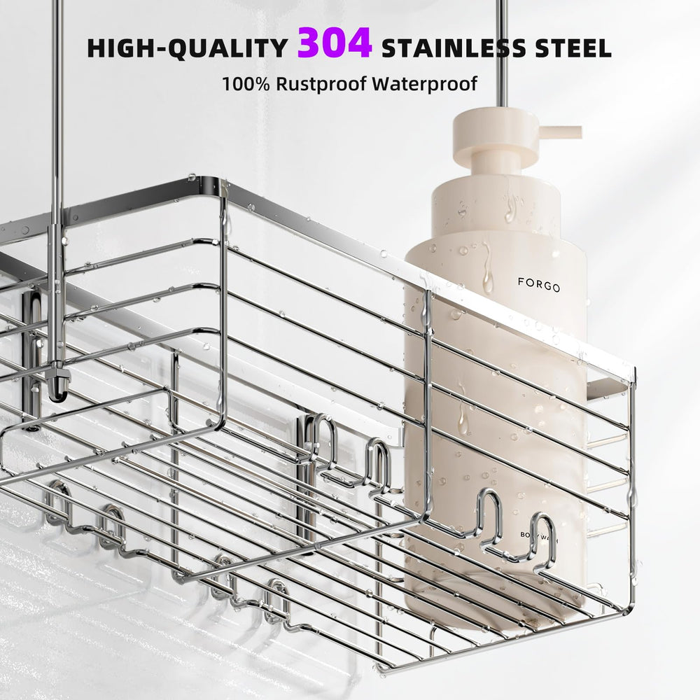 SHANSHUI panier en usage dans douche pour garder produits accessibles