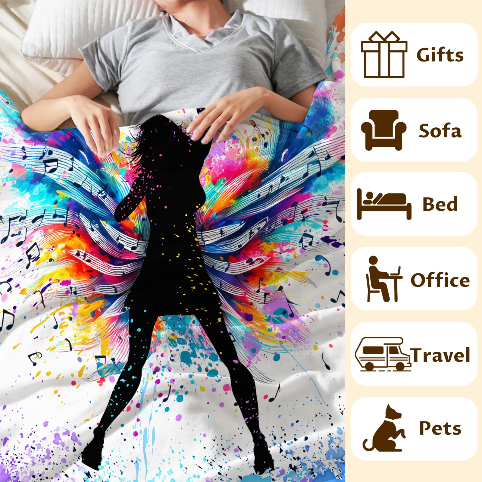 Sharecolor détail impression notes musicales montrant motifs variés