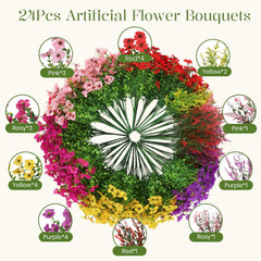 SHareconn gros plan sur fleurs en soie réalistes, apparence naturelle