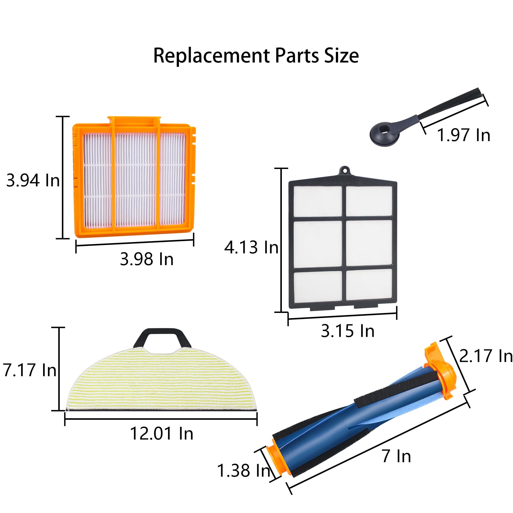 Shark brosse centrale en gros plan montrant poils et structure pour meilleur ramassage