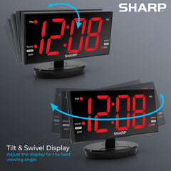 Sharp vue profil montrant inclinaison et pivot pour angle optimal