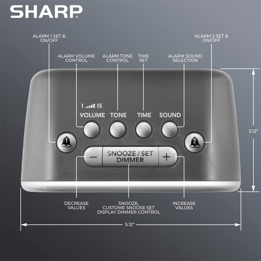 Sharp Big Bang vue latérale montrant matériaux et commandes robustes
