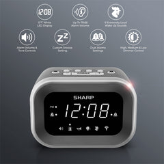 Sharp Big Bang gros plan du bouton snooze tactile pour répétition pratique