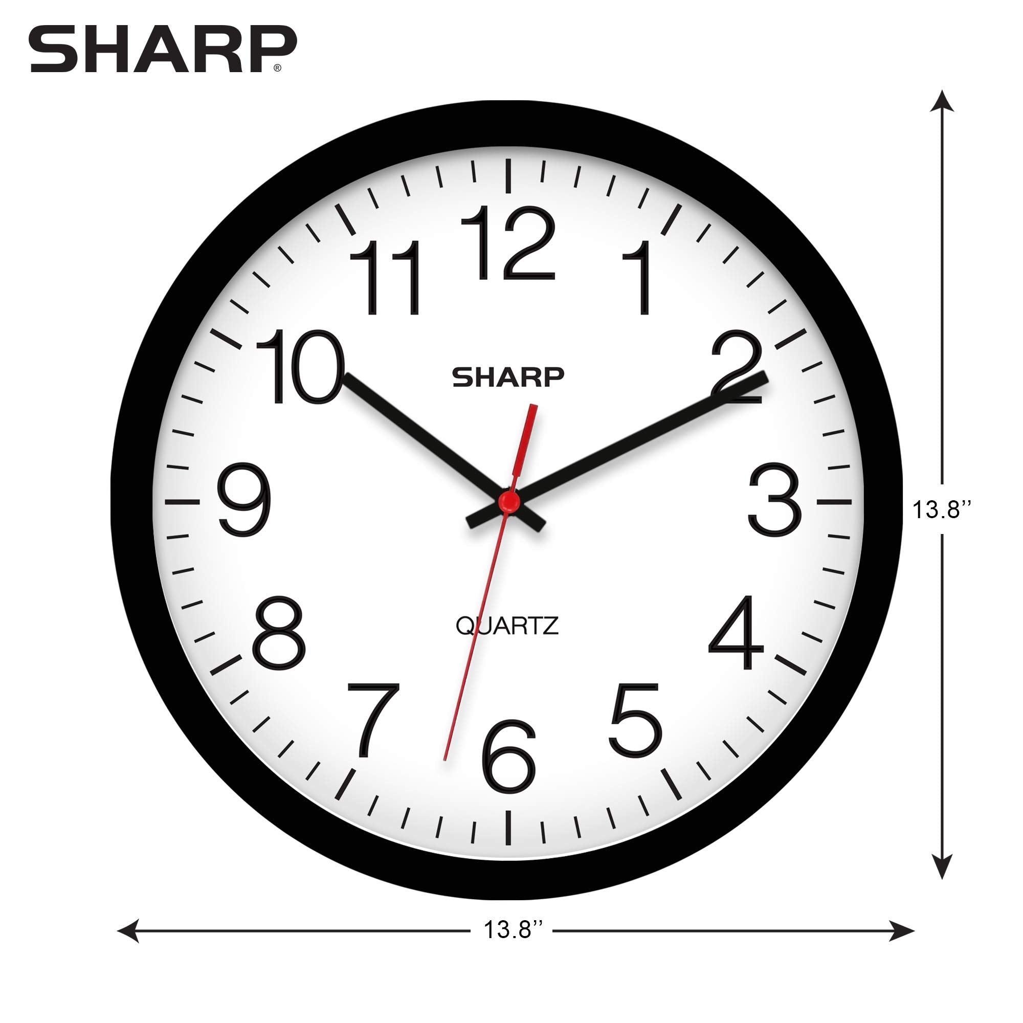 Détail du cadre plastique Sharp robuste protégeant le cadran