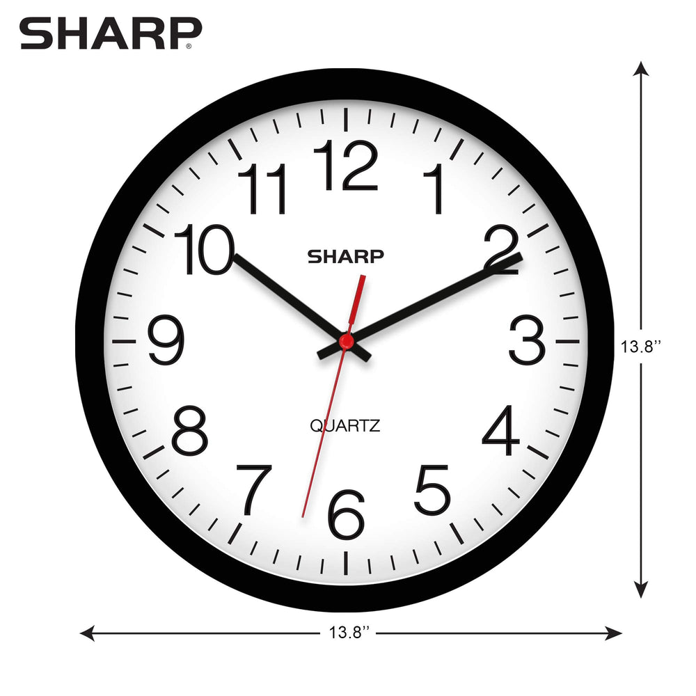 Détail du cadre plastique Sharp robuste protégeant le cadran