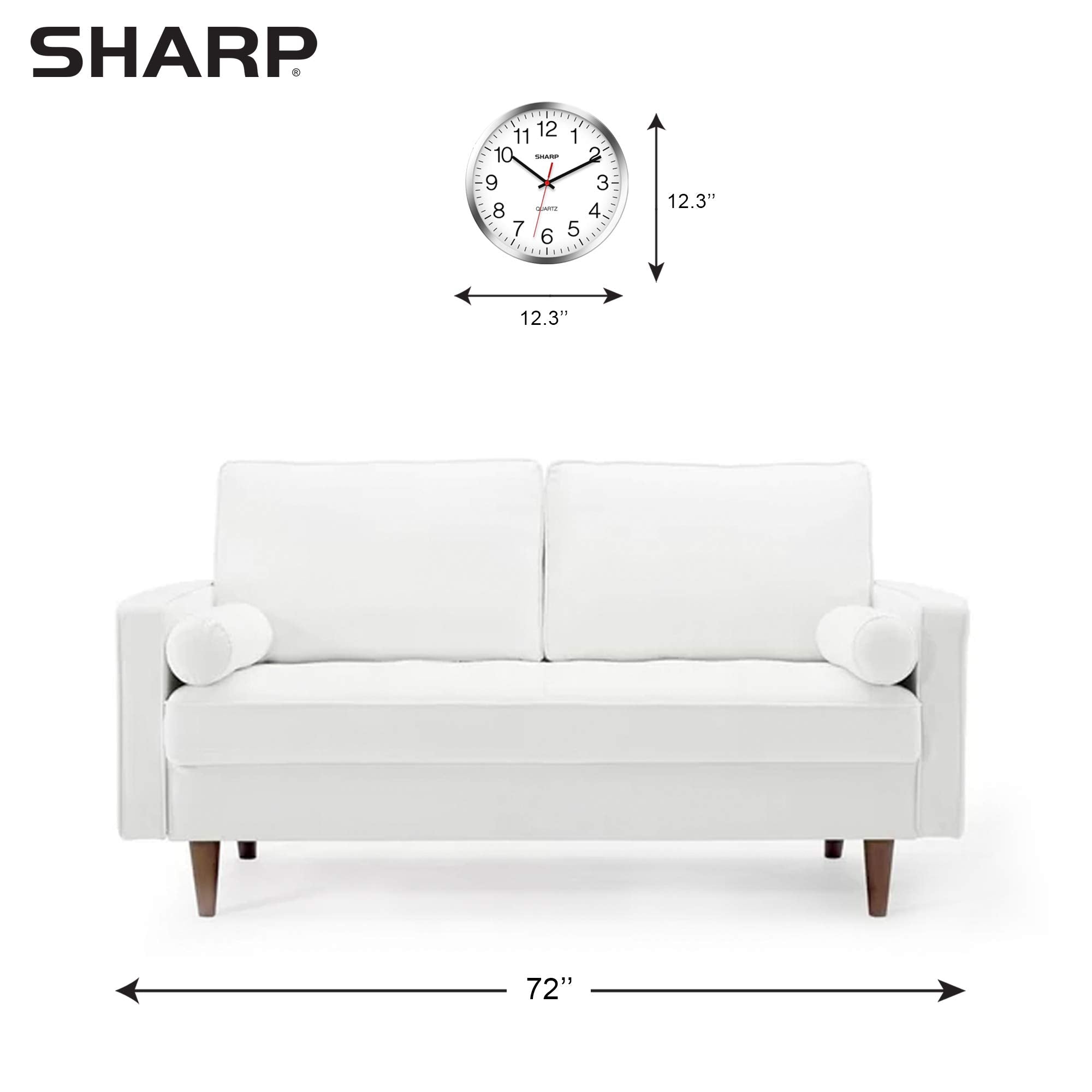 Sharp horloge en situation bureau calme sans tic-tac