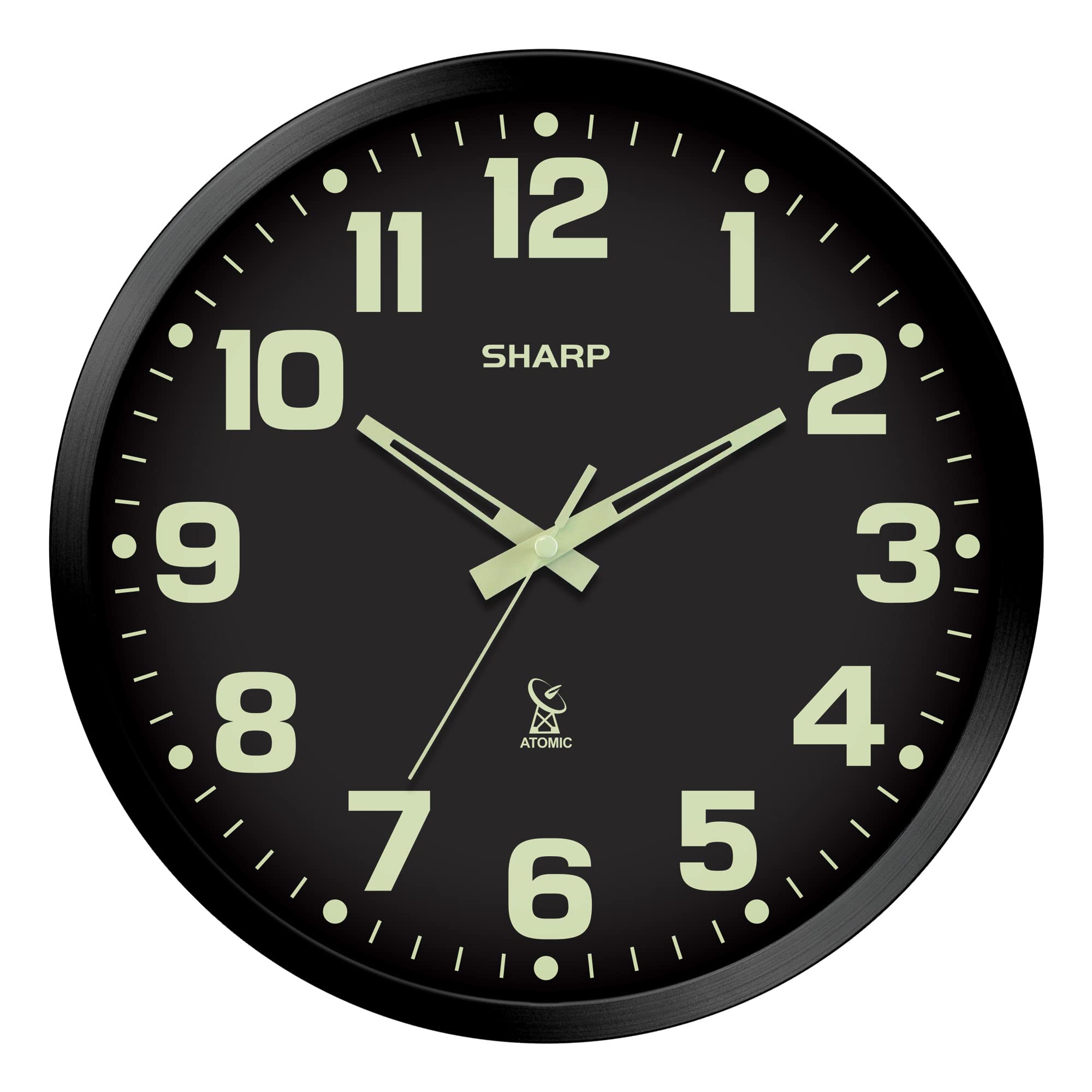 Sharp horloge murale vue de face lisibilité immédiate