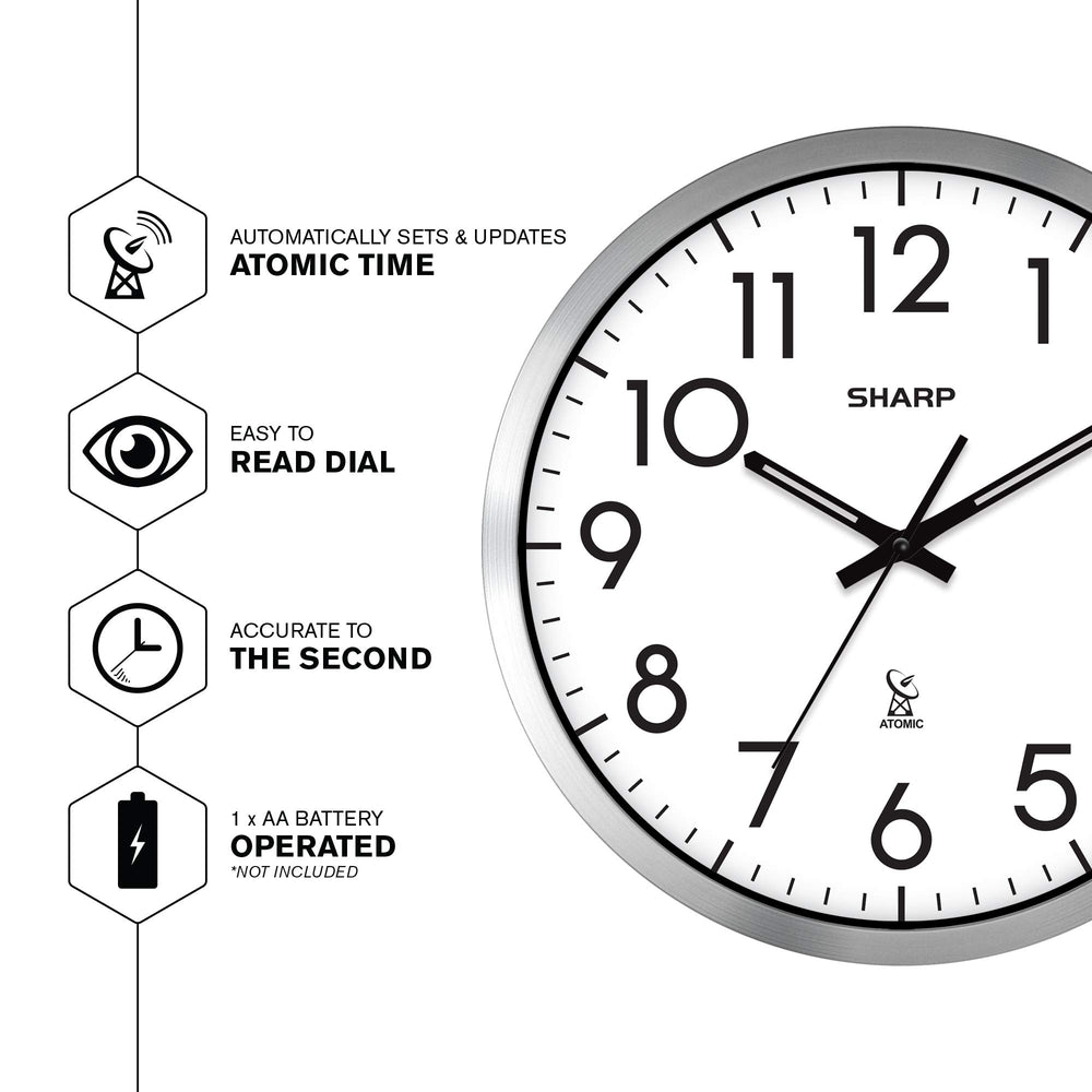 sharp horloge profil accrochée mur montrant installation simple