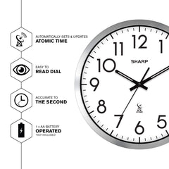 sharp horloge profil accrochée mur montrant installation simple
