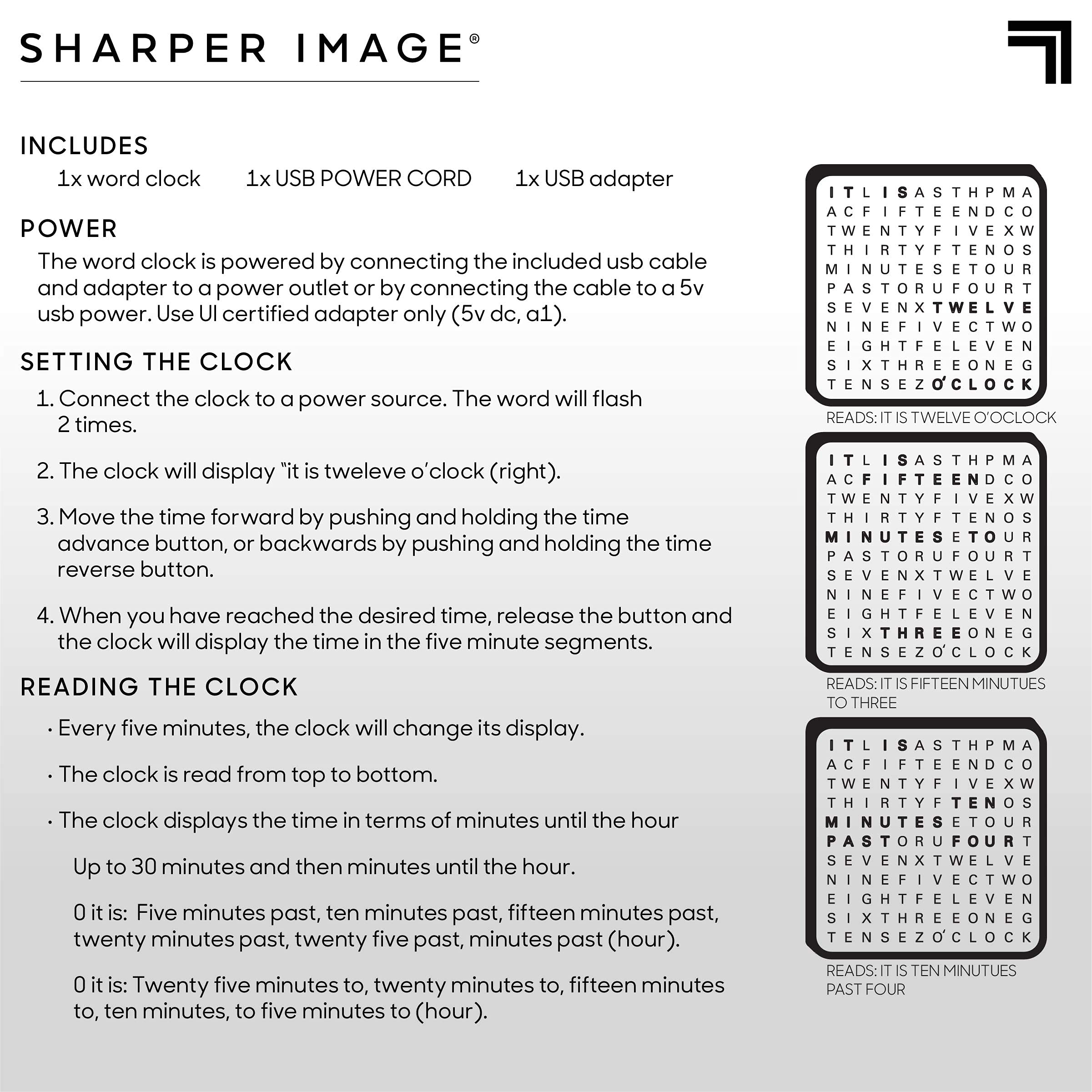 Sharper Image gros plan des mots lumineux mettant en valeur la lecture claire