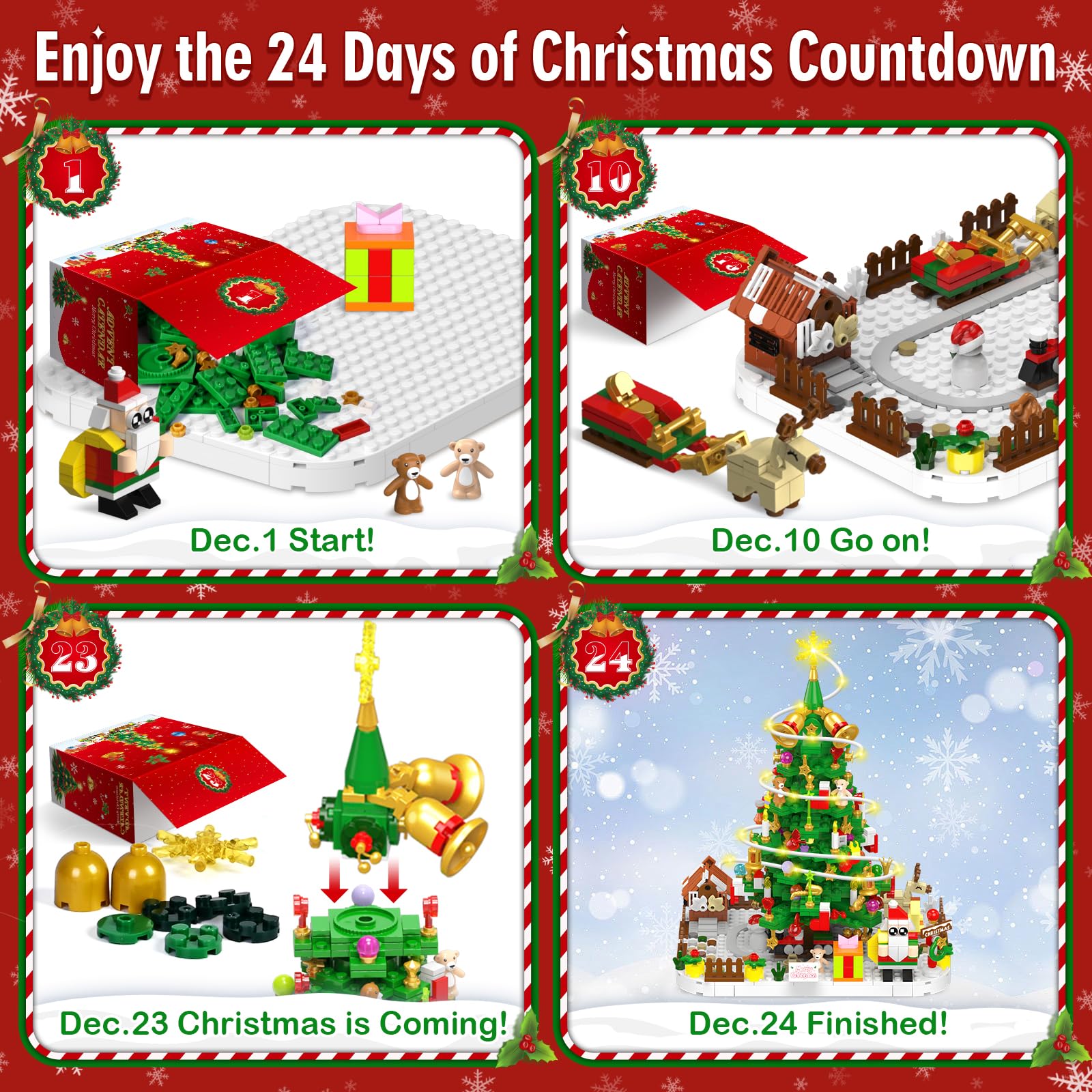Shemira figurines de Noël prêtes à décorer le sapin et créer ambiance