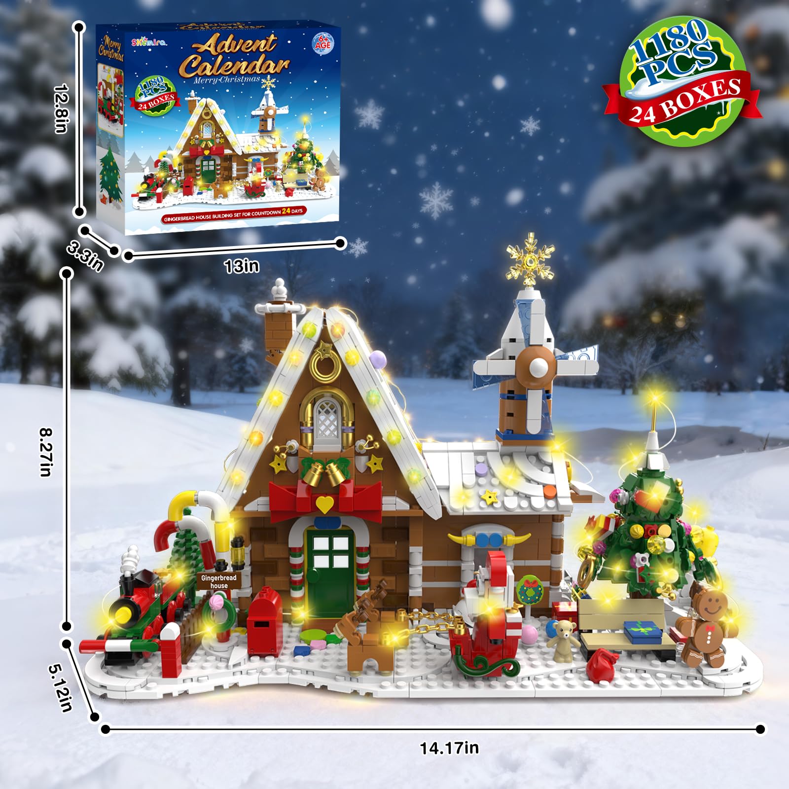 Shemira train de Noël en action, apporte mouvement et charme festif