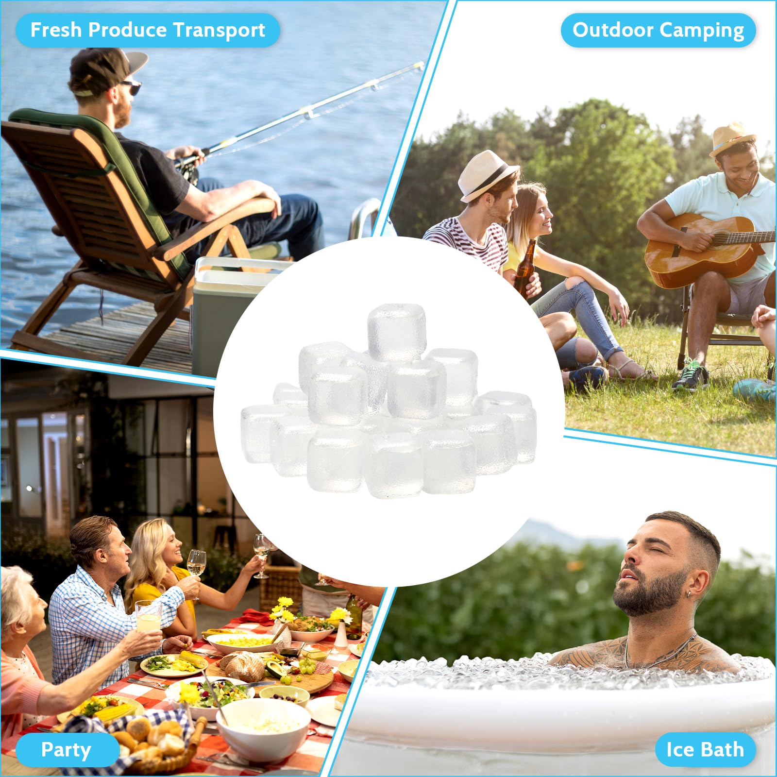 SHENGQIPC cubes dans une glacière de camping assurant fraîcheur prolongée
