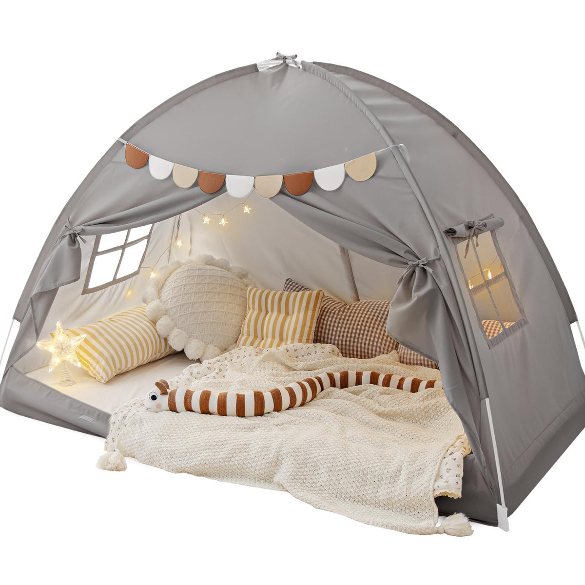 Sherilyn tente lit vue frontale montrant espace privé et design sécurisant