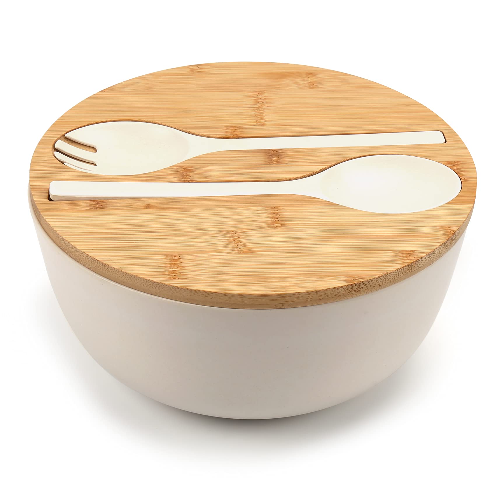 ShineMe saladier blanc face avant pour service familial élégant