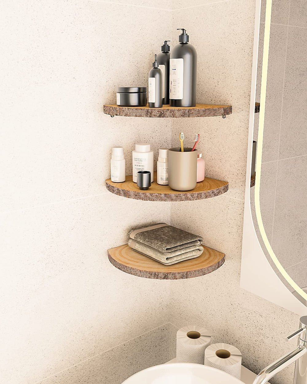 ShineZoom étagère décorée dans salon apportant charme et organisation