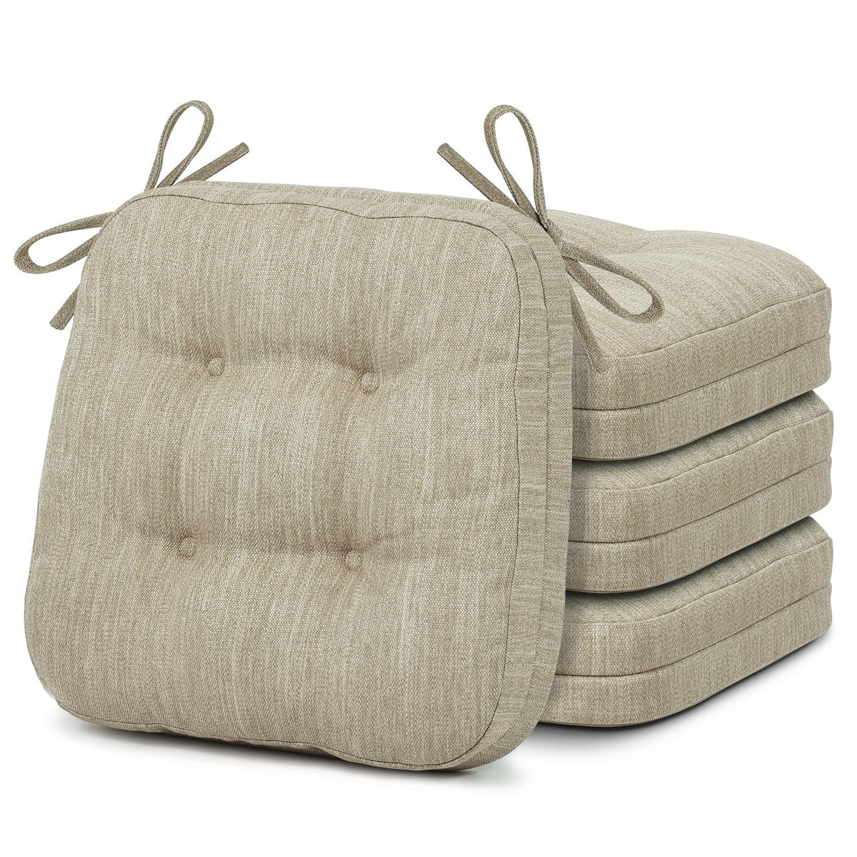 Shinnwa vue avant du coussin beige et emballage compact, confort immédiat