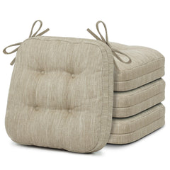 Shinnwa vue avant du coussin beige et emballage compact, confort immédiat