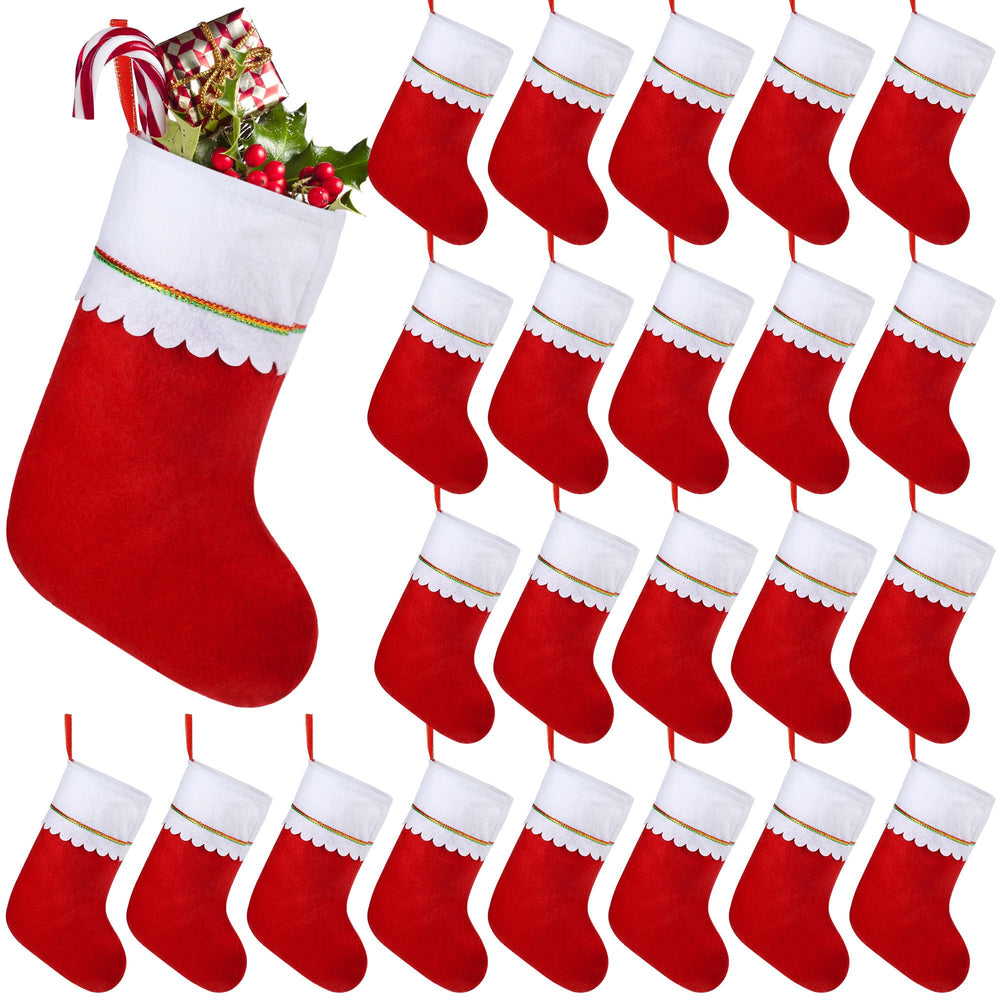 Shojoy bas de Noël pack de 24 alignés, décor rapide et économique