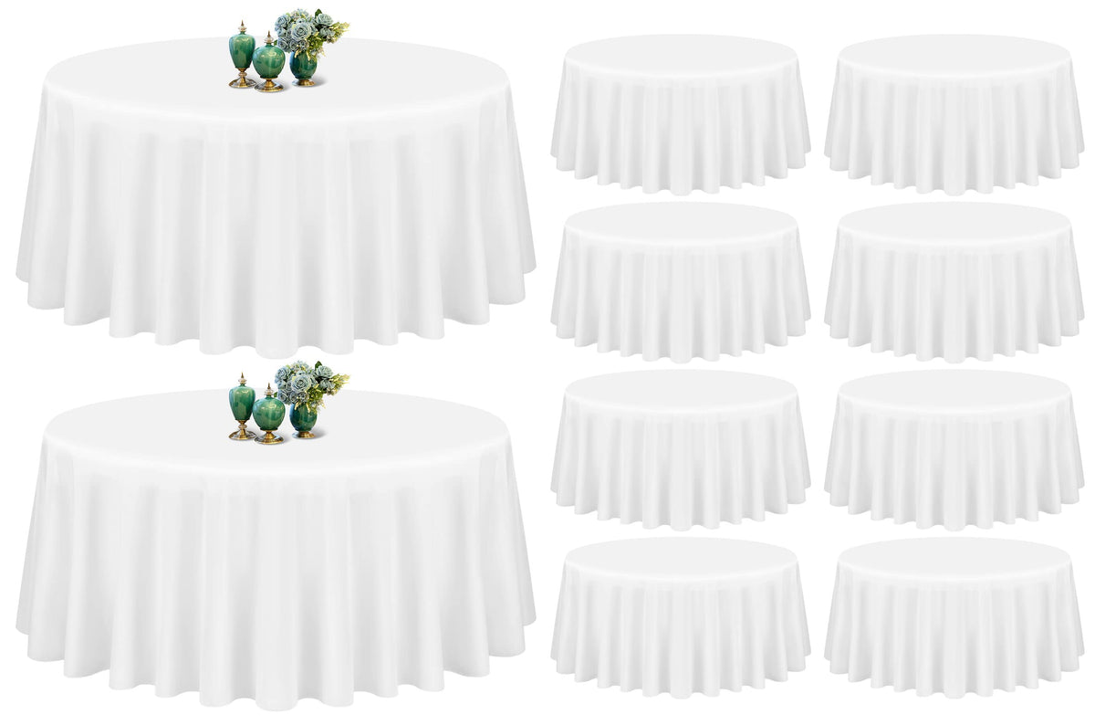 Showgeous nappe blanche 90 pouces vue avant du paquet, pratique pour événements