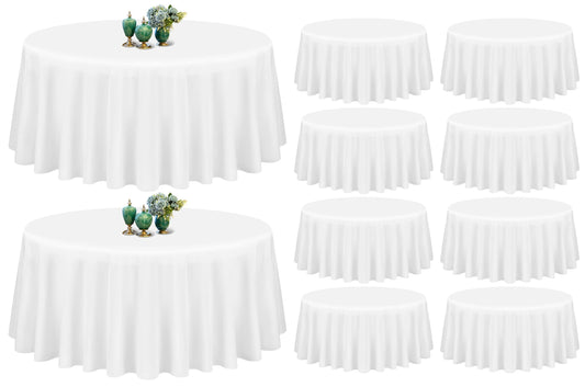 Showgeous nappe blanche 90 pouces vue avant du paquet, pratique pour événements