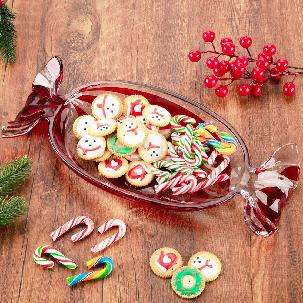 SHOWLOUE plateau bonbon posé sur table de Noël crée ambiance élégante