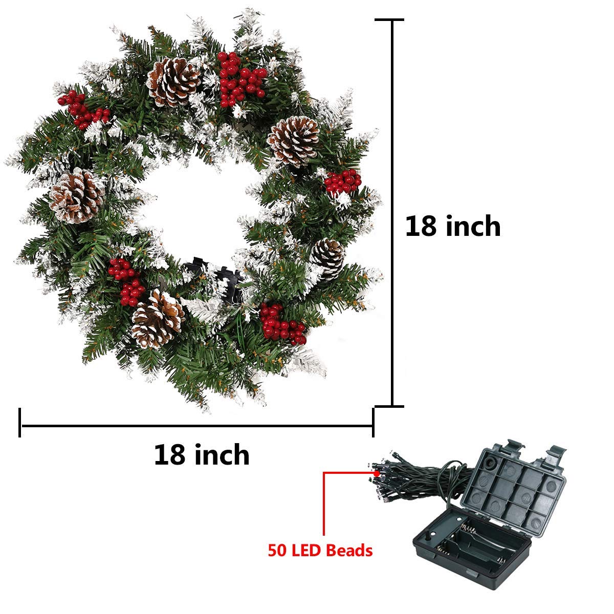 Showvigor couronne accrochée à la fenêtre crée décor intérieur festif