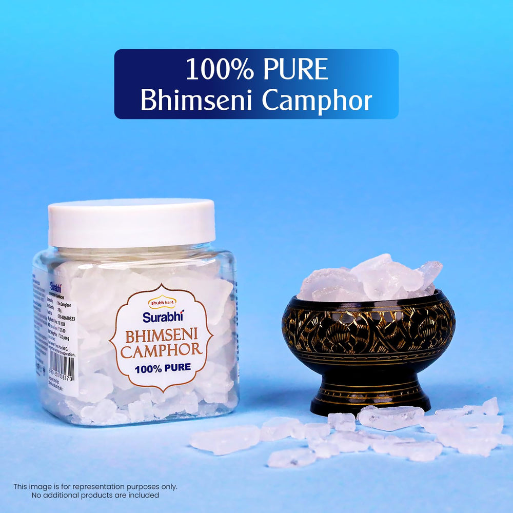 Shubhkart Bhimseni étiquette lisible présentant ingrédients naturels