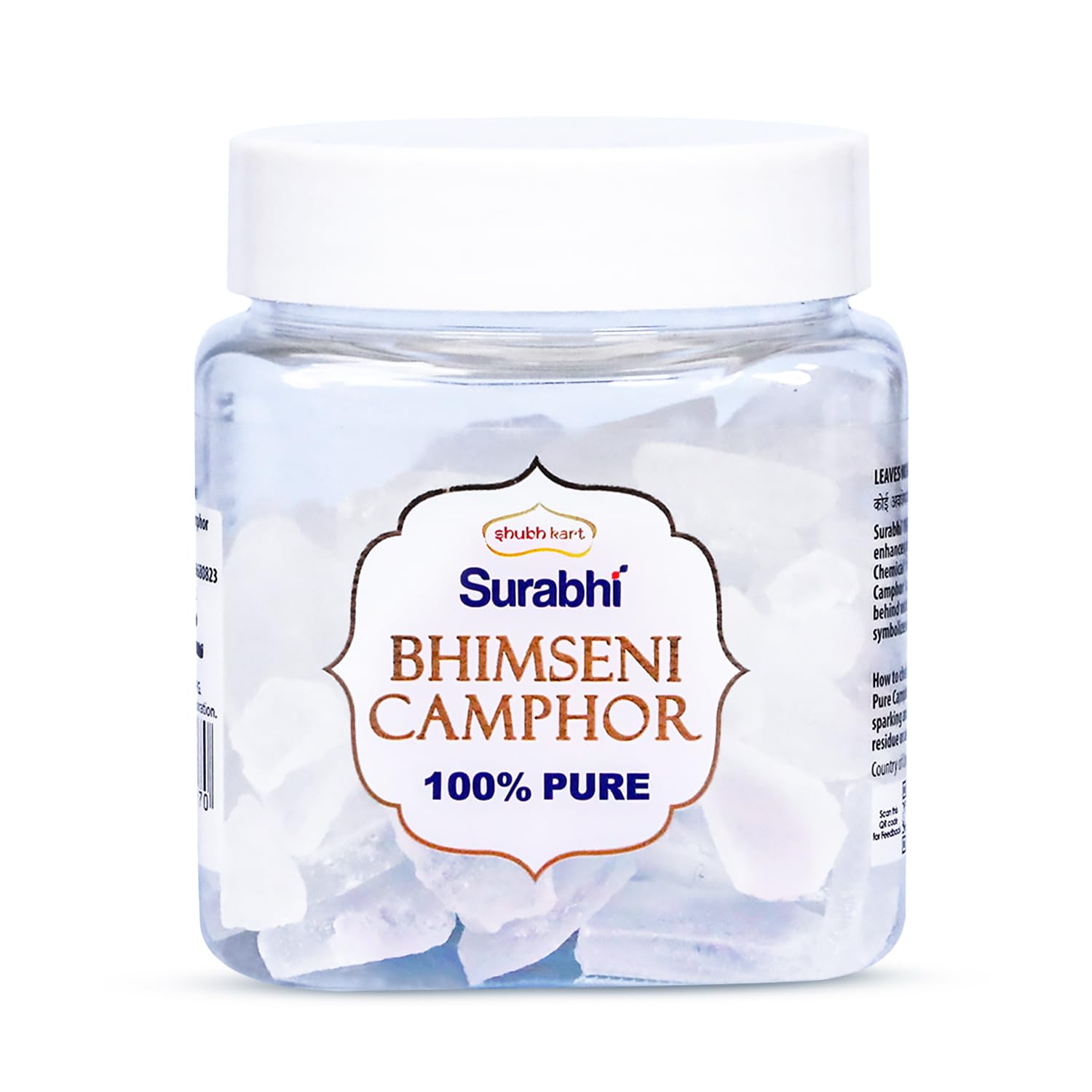 Shubhkart Bhimseni pot avant affichant la contenance 500 g et économie