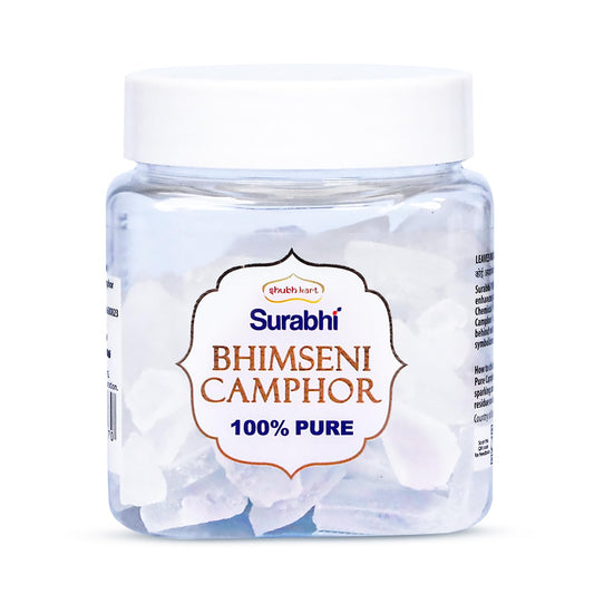 Shubhkart Bhimseni pot avant affichant la contenance 500 g et économie