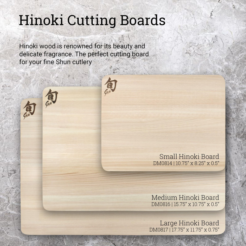 Shun planche hinoki gros plan sur grain du bois, surface qui préserve les lames