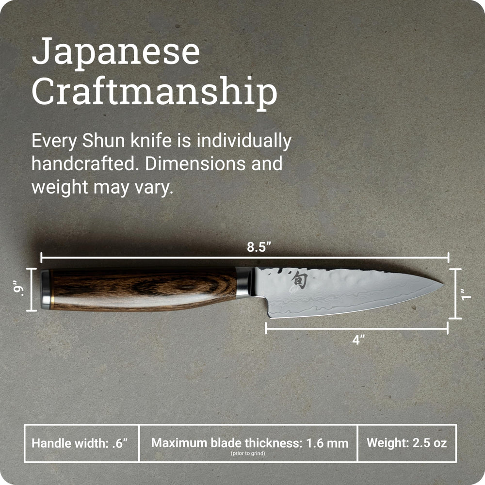 Shun comparaison taille main illustrant la maniabilité du couteau
