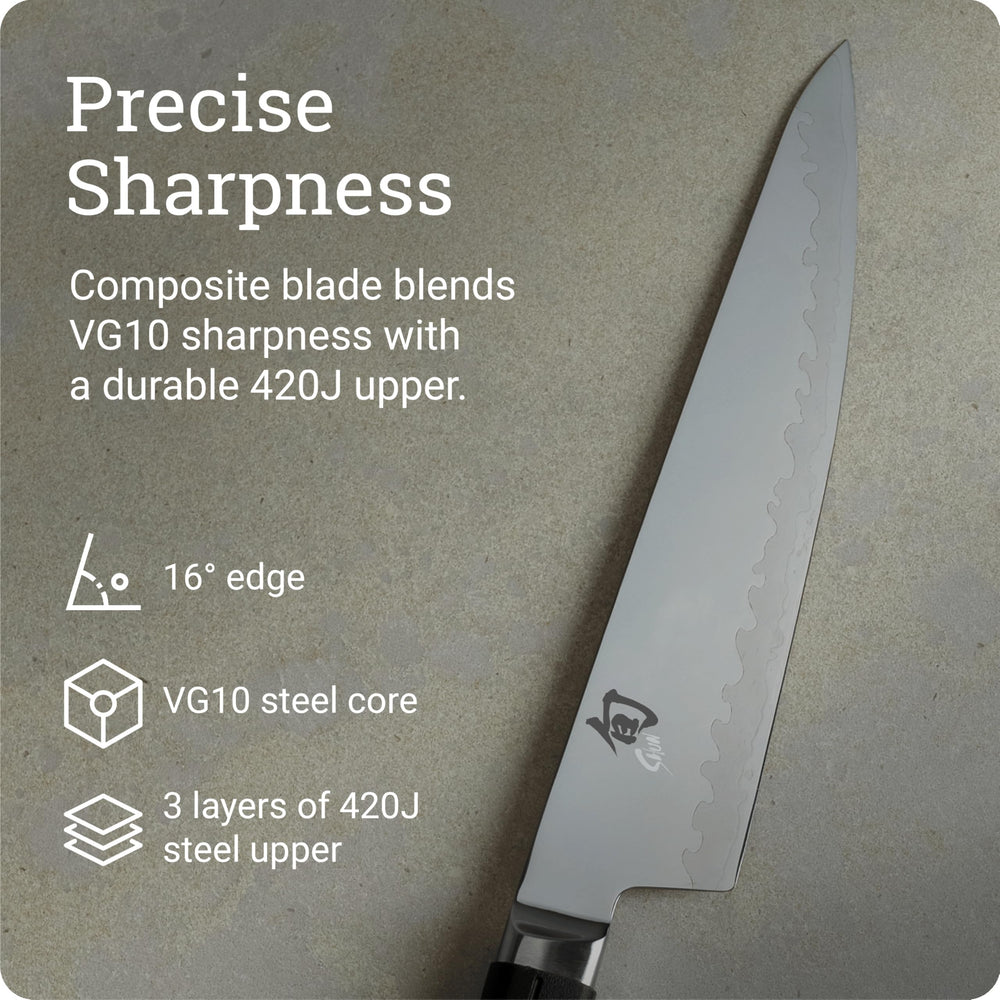 Shun Sora détail du tranchant VG10 garantissant netteté