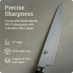 Shun Sora détail du tranchant VG10 garantissant netteté