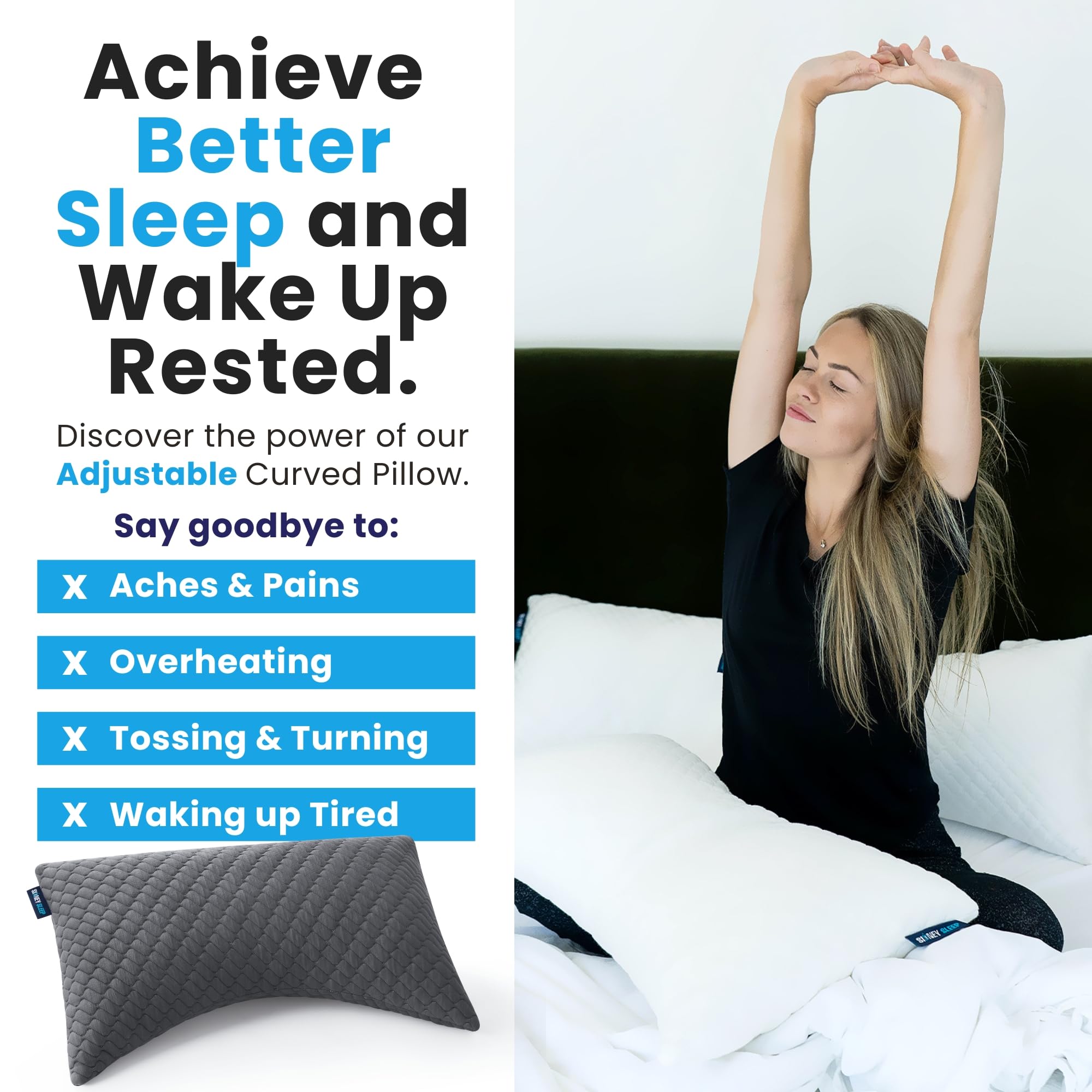 Sidney Sleep garnissage déchiqueté montrant adaptabilité et confort