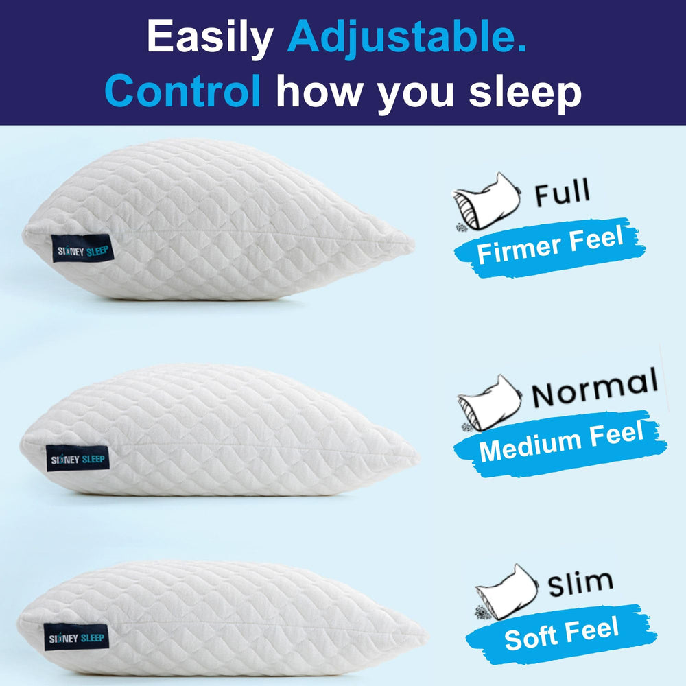 Sidney Sleep gros plan sur la mousse déchiquetée montrant soutien modulable