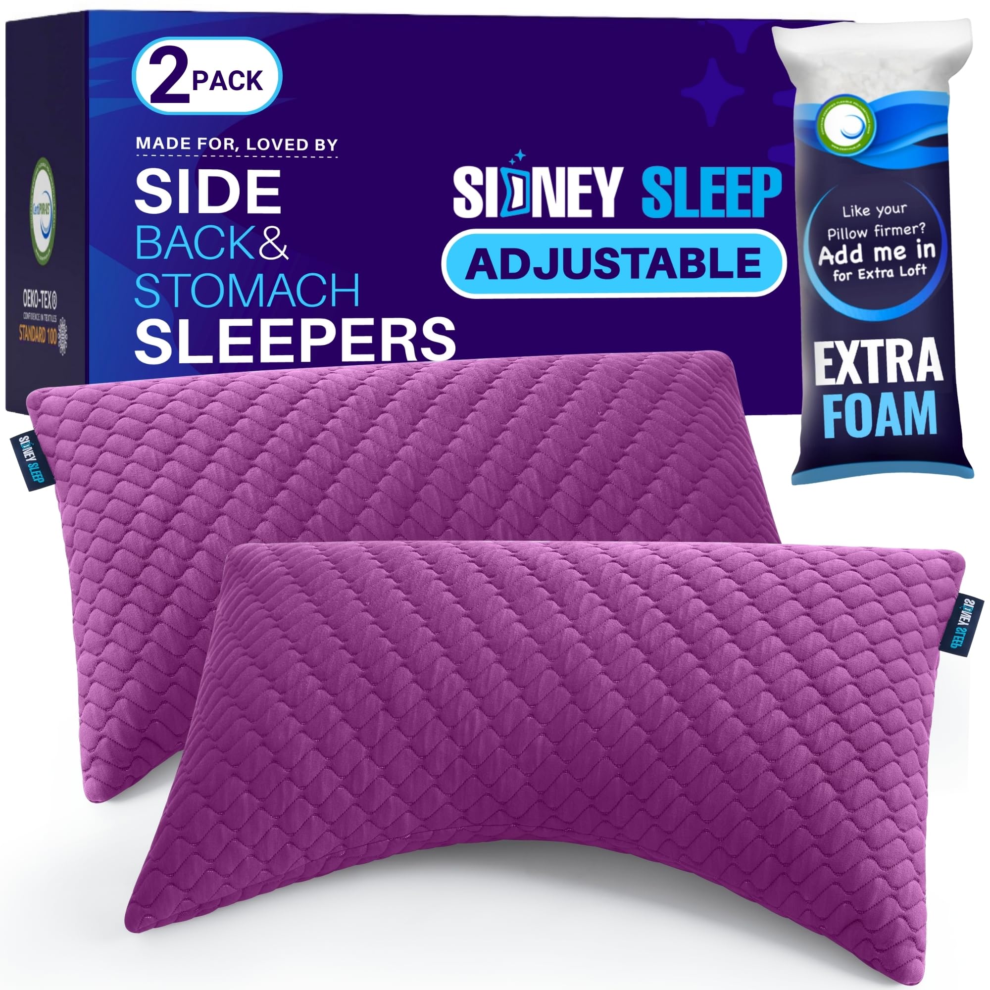 Sidney Sleep oreiller posé dans chambre stylée montrant confort quotidien
