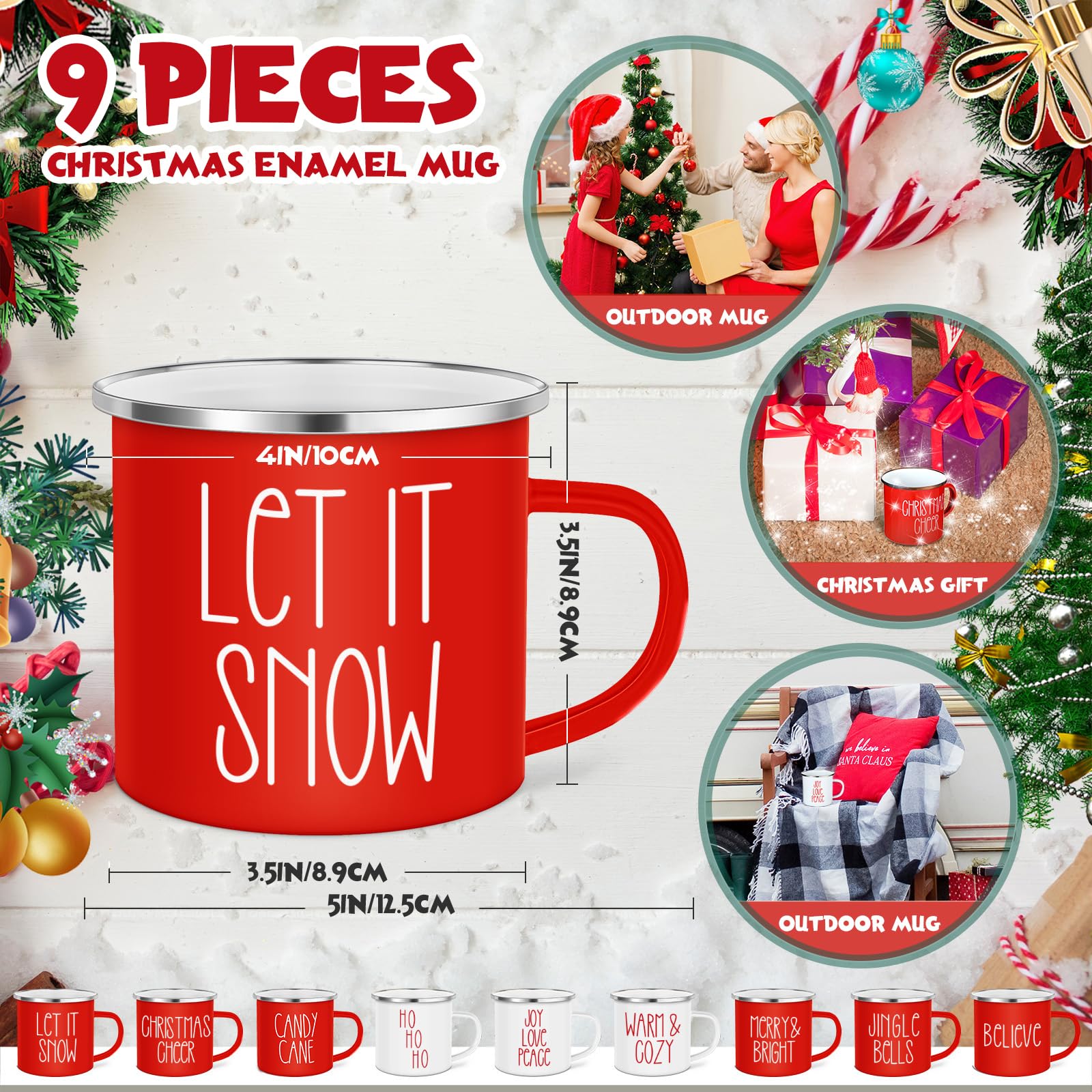 Sieral tasses groupe sur table de Noël créant ambiance conviviale