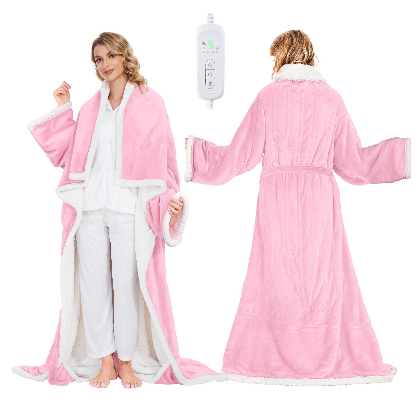 SIHOHAN plaid face avant montrant manches et poches pour confort complet
