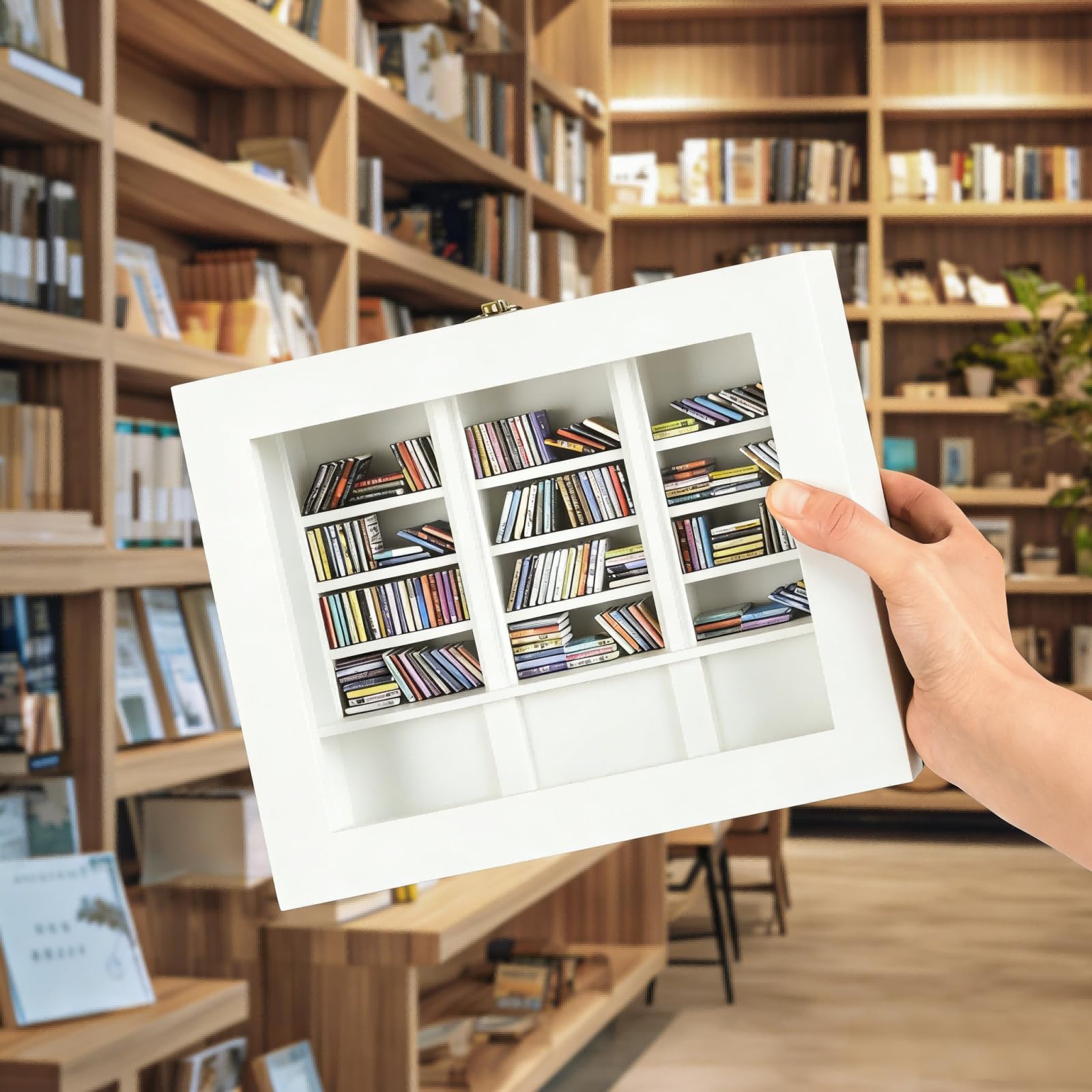 SIHPTO comparaison d'échelle posée sur bureau pour visualiser taille compacte