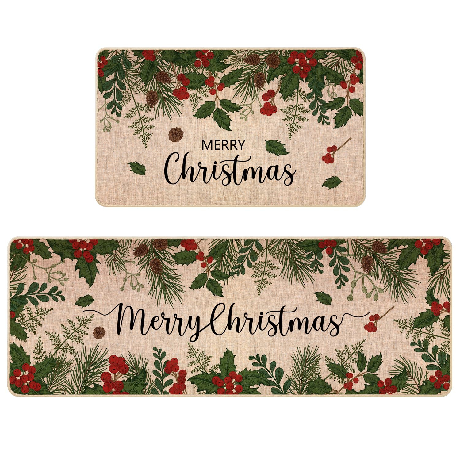 Siilues tapis de face ensemble Noël apportant ambiance festive